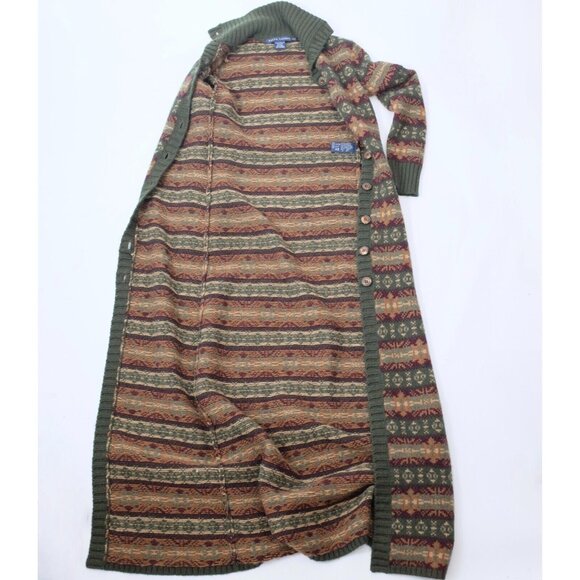 Ralph Lauren Collection sweater cardigan Small dress Fair Isle long full length - Picture 12 of 12